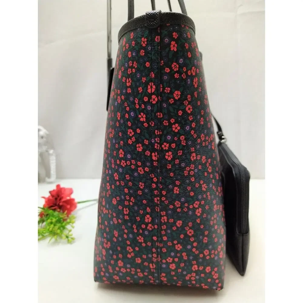 Coach City Tote Reversible Multicolor Floral Tote Bag With Wallet
